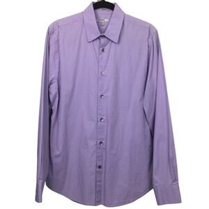 Express IMX Fitted Preppy Minimalist Casual Collared Button Down Shirt Men M